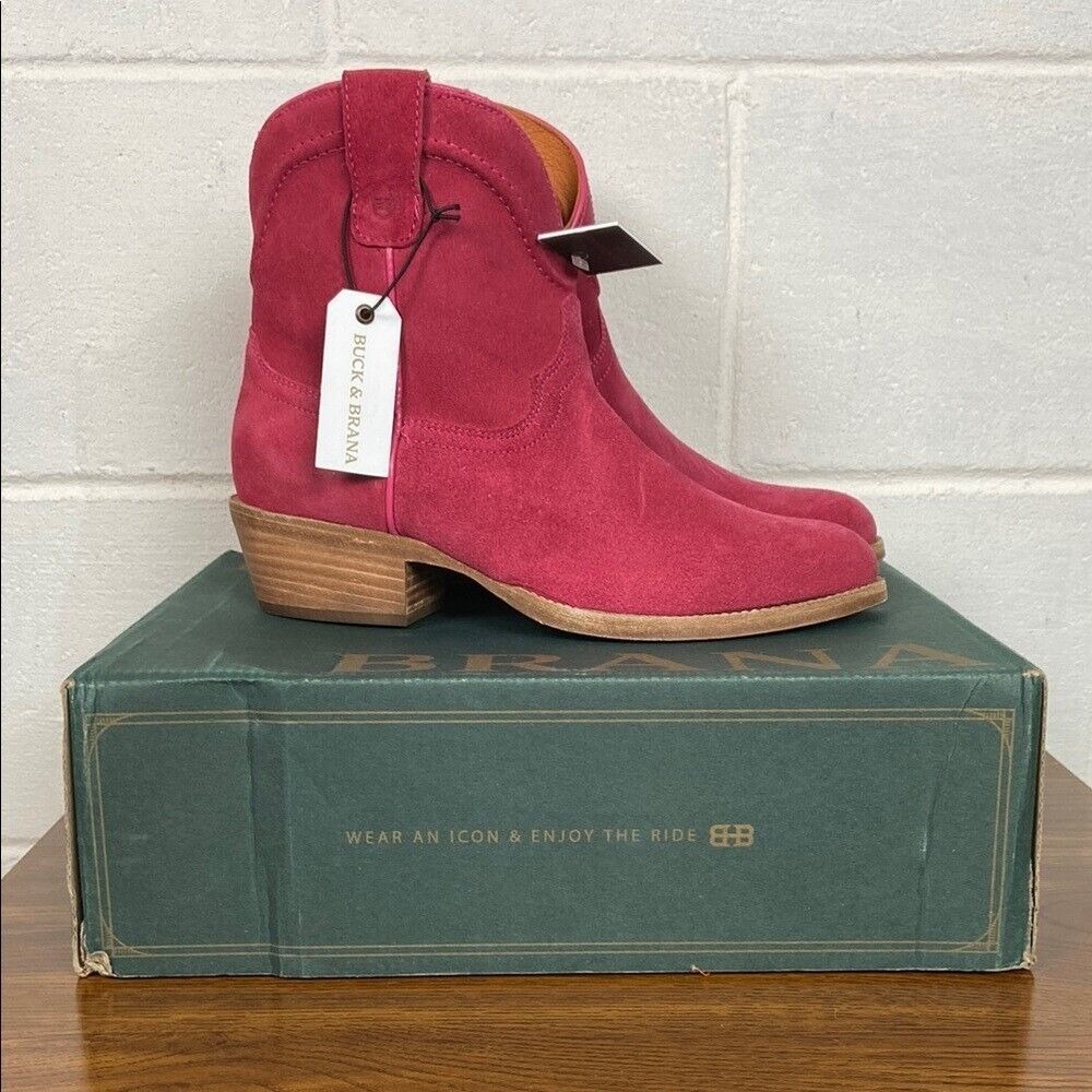 NIB Buck & Brana‎ Women's Casey Leather Western Fashion Booties Size 9.5 Barbie